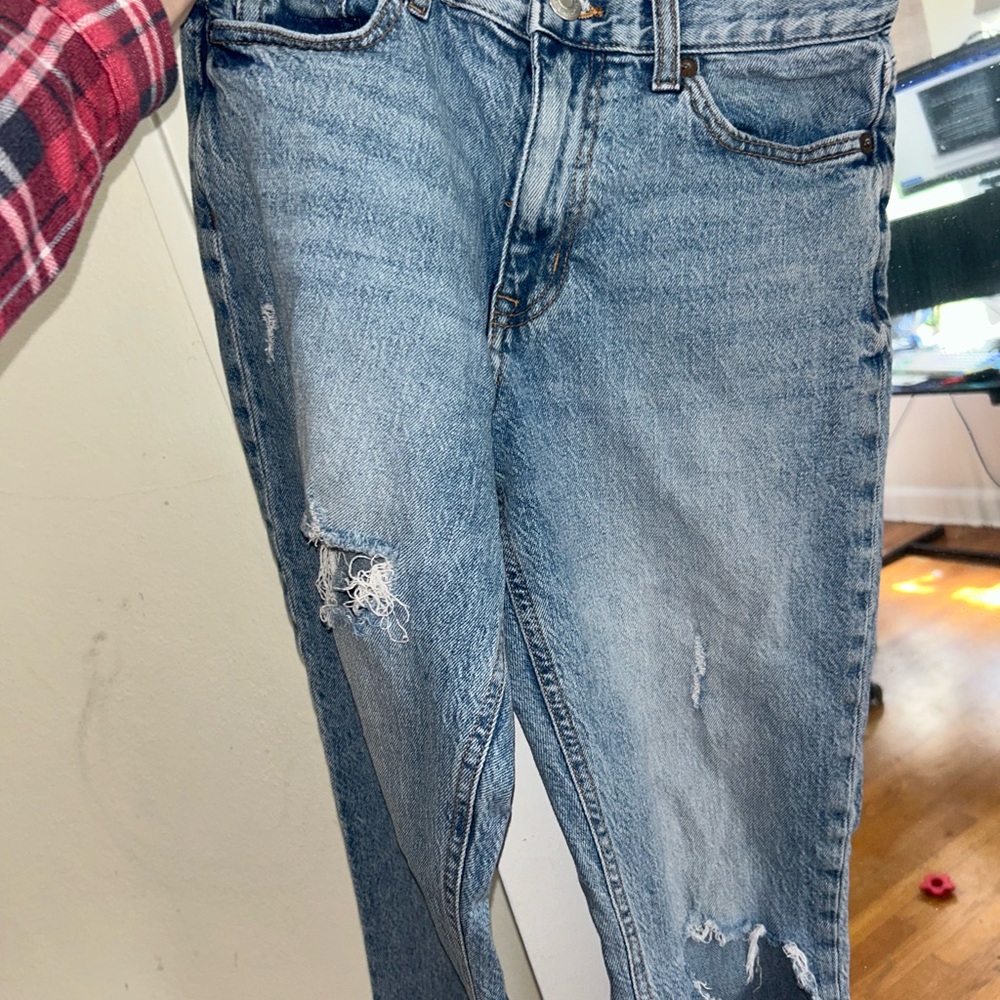 Aero Classic Blue Distressed Women Jeans